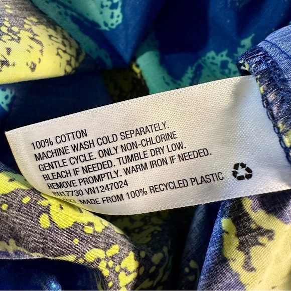 Christopher John Rogers for Target Blue Floral Puff Sleeve Dress Size 24 / 26 - Picture 10 of 14